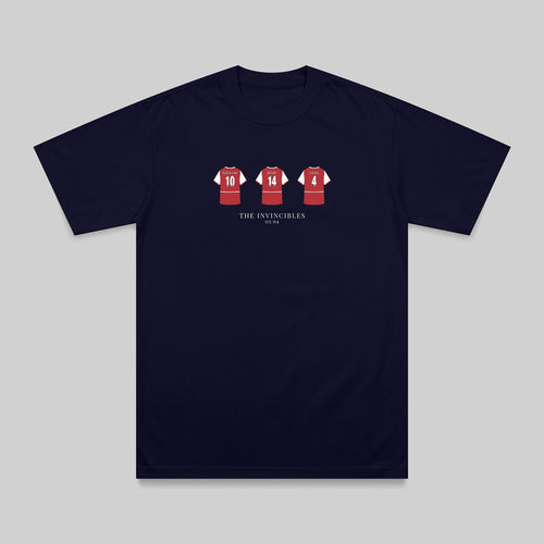 Arsenal Invincibles 03/04 embroidered t-shirt in navy – flat lay