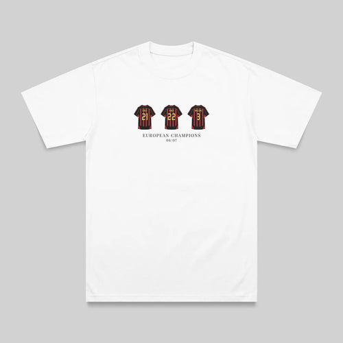 AC Milan 06/07 Champions embroidered t-shirt – embroidery close-up