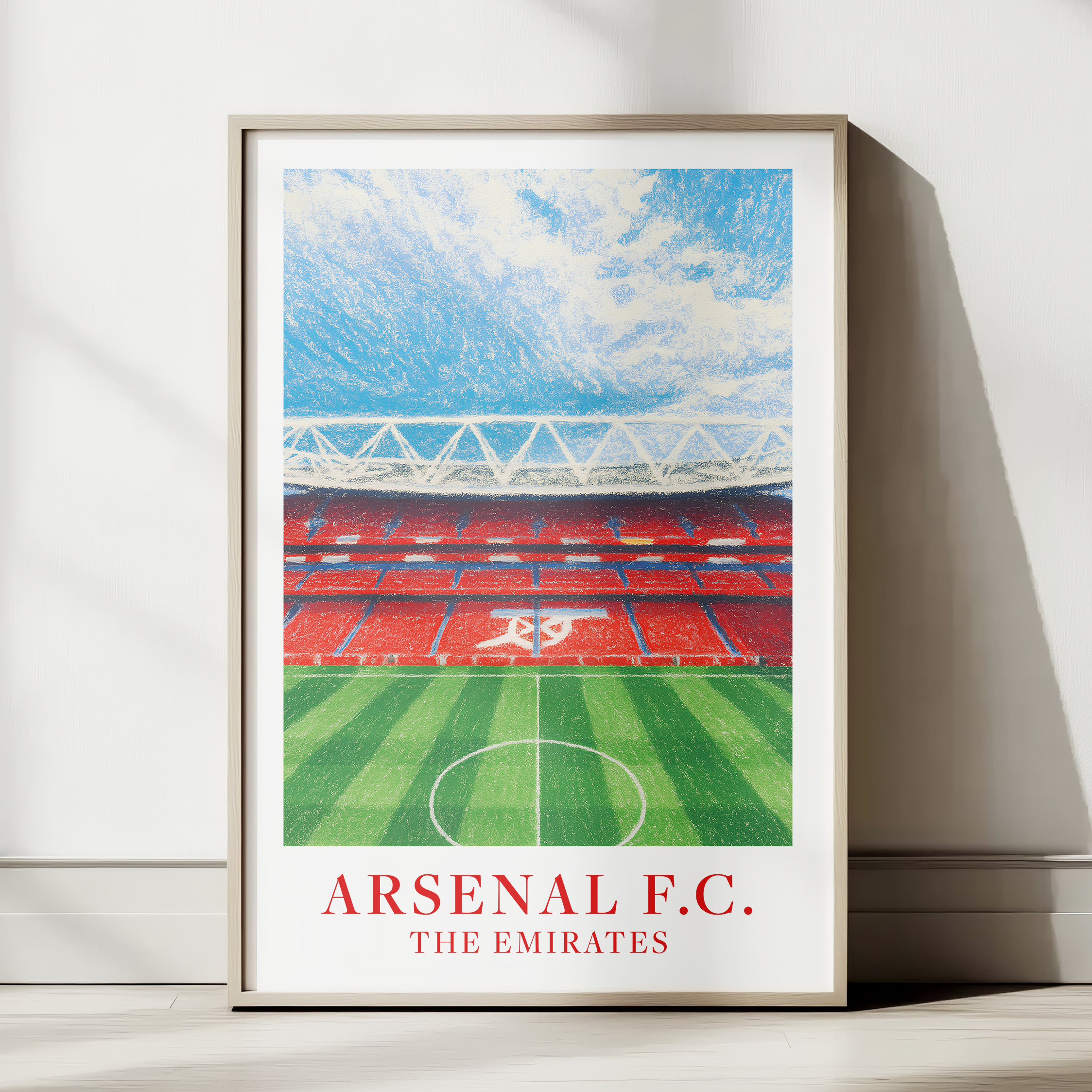 Arsenal Emirates Stadium art print – close-up detail