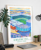 Celtic Park stadium art print – gallery wall mockup