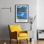 Chelsea Stamford Bridge stadium art print – poster frame mockup