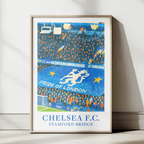 Chelsea Stamford Bridge stadium art print – gallery wall mockup