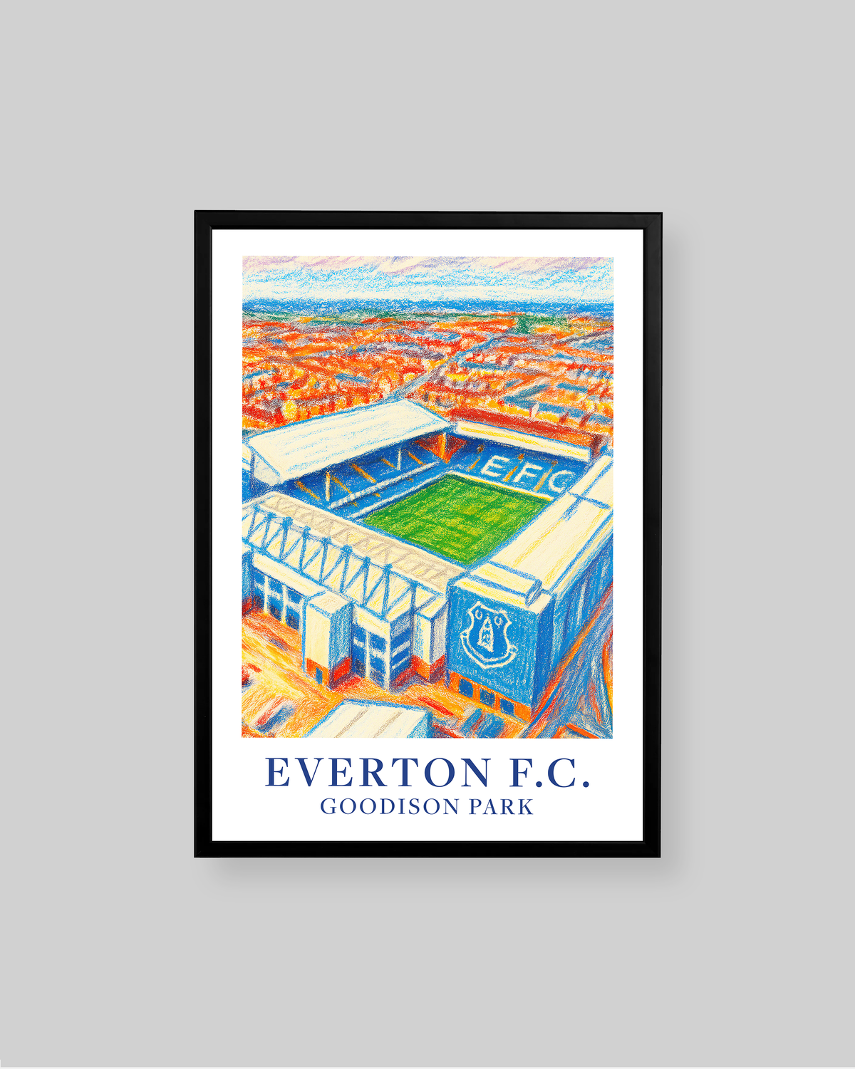 A framed art print of Everton F.C.