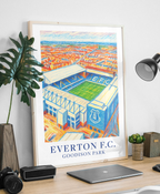 Everton Goodison Park stadium art print – framed mockup