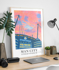 Manchester City Etihad Stadium art print – framed mockup