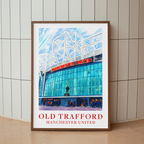 Manchester United Old Trafford stadium art print – alternate display mockup