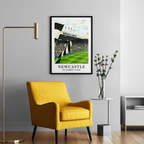 Newcastle United St James' Park stadium art print – gallery wall mockup