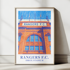 Rangers Ibrox Stadium art print – alternate display mockup