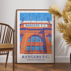 Rangers Ibrox Stadium art print – gallery wall mockup