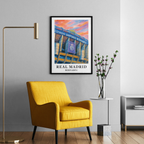 Real Madrid Santiago Bernabéu stadium art print – close-up detail