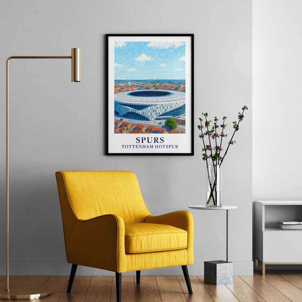 Tottenham Hotspur Stadium art print – close-up detail