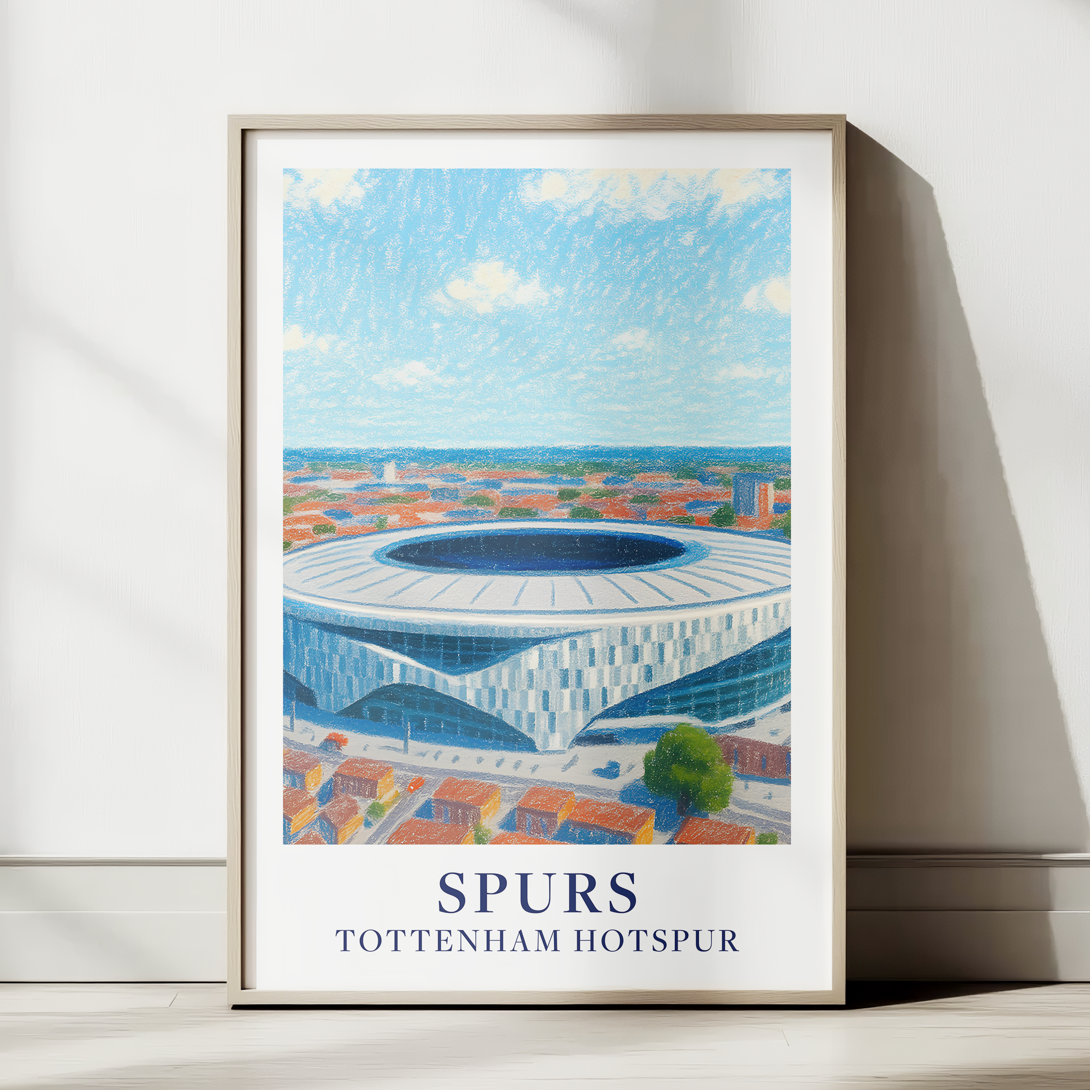 Tottenham Hotspur Stadium art print – framed mockup