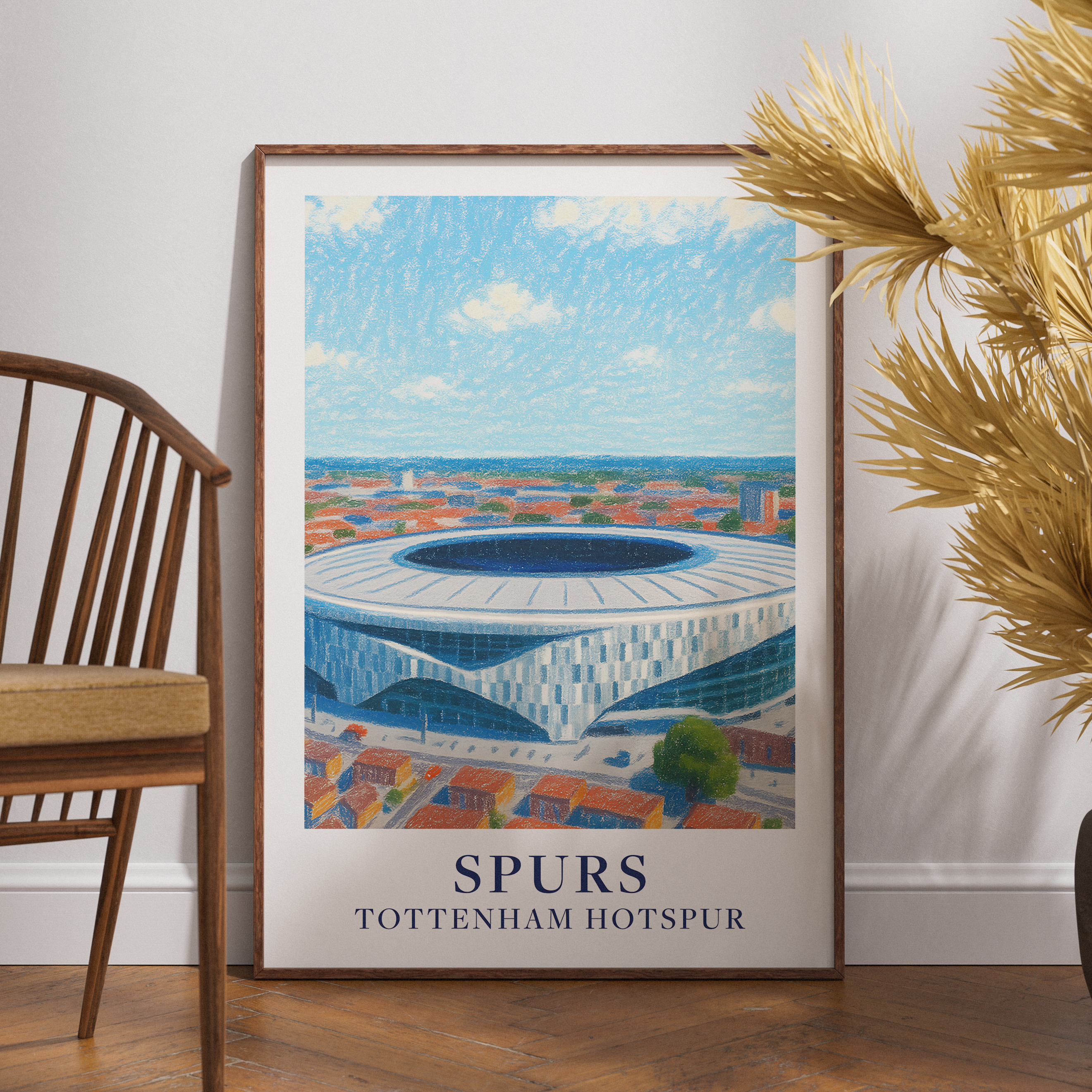 Tottenham Hotspur Stadium art print – alternate display mockup
