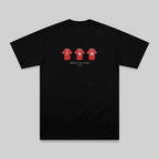 Manchester United 98/99 Treble Winners embroidered t-shirt in black – flat lay